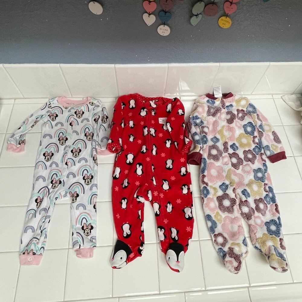 0-3 month baby girl sleepers